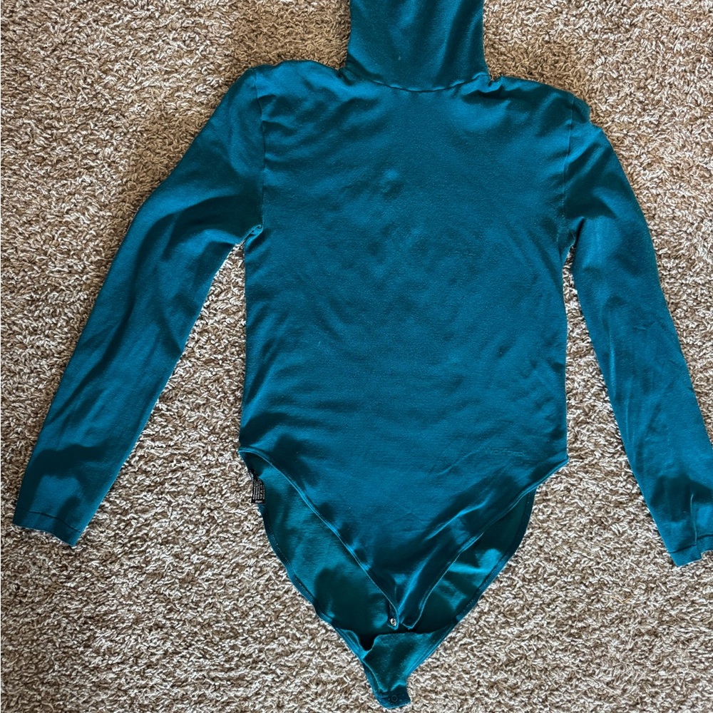 Wolford Blue Long-Sleeve Bodysuit